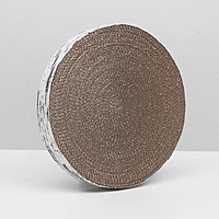 Гофрокогтеточка "Пижон" высокая круглая "Спил березы", с пропиткой, 28 х 4 см