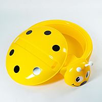 Песочница-бассейн Божья коровка с крышкой желтая