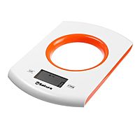 Весы кухонные Sakura SA-6068A, электронные, до 7 кг, от 2хААА, бело-оранжевые