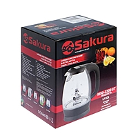 Чайник электрический Sakura SA-2715GR, стеклянный, 2200 Вт, 1.7 л, зеленый