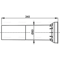 Удлинительная часть для стока воды к унитазу Alcaplast M148