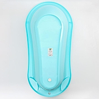 Ванна детская 100 см., с клапаном для слива воды и аппликацией, цвет голубой