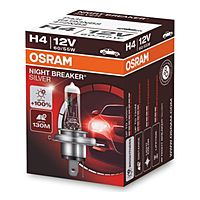 Лампа автомобильная Osram Night Breaker Silver H4 60, 55 P43t+100% 12V, 64193NBS
