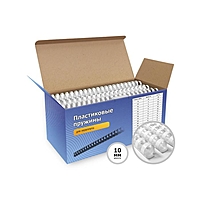 Пружины пластик D=10мм Гелеос, белые, 100шт.