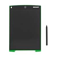 Планшет для рисования Rexant 70-5003, 12'', защита от стирания, чёрно-зеленый