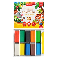 Пластилин 10цв 150г GLOBUS со стеком, классический повышенной мягкости