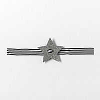 Декор для столовых предметов "Звезда" серебро 6х5,7 см, 100% п/э, фетр