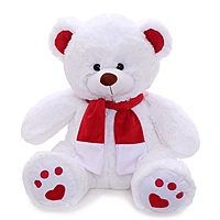 Мягкая игрушка "Медведь Кельвин" белый, 70 см МКЛ-70б