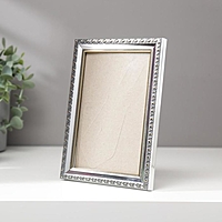 Фоторамка пластик 10х15 см, 900 серебро