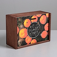 Ящик деревянный «Мандарины», 20 × 14 × 8 см