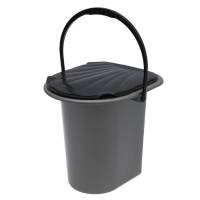 Ведро-туалет, 17 л, серый