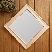 Зеркало в баню в багете, 30×30см