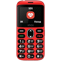 Сотовый телефон INOI 118B, 2", microSD, 0,08Мп, 2sim, Bt2,0, 1400мАч, красный