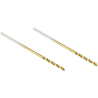 Сверло по металлу Hammer Flex 202-101, HSS-G, TIN, d=1 мм, 40/18 мм, 2 шт.