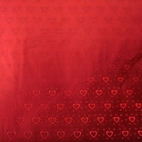 Бумага голографическая "Сердечки", цвет красный, 70 х 100 см