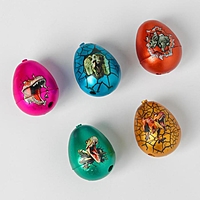 Растущая игрушка "Яйцо с картинкой цветное, Динозавры" 3,5х4,5 см МИКС