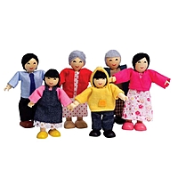 Набор мини-кукол «Счастливая азиатская семья»