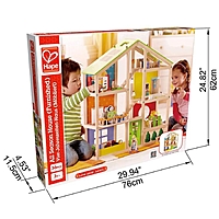 Кукольный дом для мини-кукол с мебелью, 33 предмета