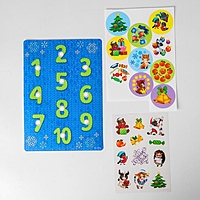 Игрушка развивающая "Весёлые липучки. Новогодний счет". МИНИ
