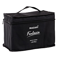 Маркер худож набор Mazari FANTASIA 120цв (2ст:пулевид3.0/клиновид6.2) текстильный чехол