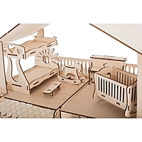 Конструктор-кукольный домик «Коттедж с пристройкой и мебелью Premium»