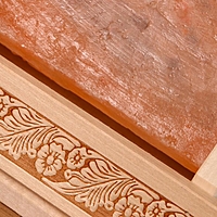 Абажур деревянный угловой с гималайской солью "Русские узоры"