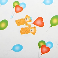 Клеенка 50*70 см., на резинке, арт. 0063, с окантовкой, рисунок "Мишки", цвет МИКС