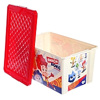 Детский ящик для хранения игрушек "Фиксики", 57 л., красный LA1320КР