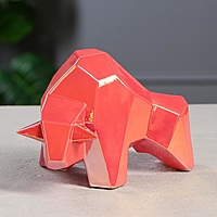 Копилка "Бык", оригами, красный жемчуг, 18 см