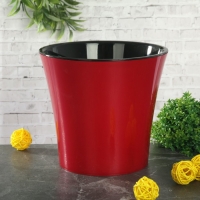 Горшок 2 л "Арте", цвет красный-черный