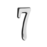 Цифра дверная "7" TUNDRA, пластиковая, цвет хром, 1 шт.