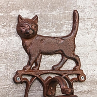 Колокол сувенирный металл "Кот, гуляющий по крыше" 23,5х13,5х13 см