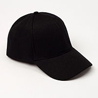 Бейсболка однотонная MINAKU, размер 58, цвет черный