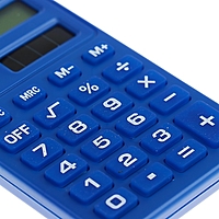 Калькулятор карманный 08-разрядный двойное питание корпус МИКС