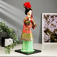 Кукла коллекционная "Китаянка в традиционном наряде с опахалом" 335х12,5х12,5 см