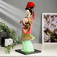 Кукла коллекционная "Китаянка в традиционном наряде с опахалом" 335х12,5х12,5 см