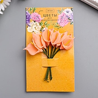 Цветы для декорирования "Персиковые каллы" 1 букет=12 цветов 16х9 см