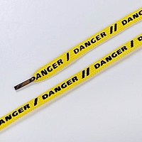 Шнурки "Danger" 110*1см, желтые