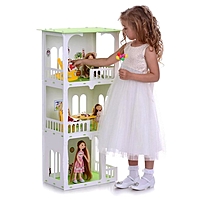 Домик для кукол "Дом Жасмин" бело-салатовый (с мебелью) 000275