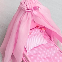 Кроватка для кукол  с постельным бельем и балдахином (коллекция "Diamond princess" розовый).