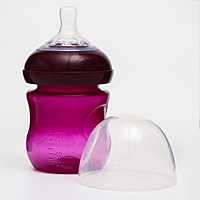 Бутылочка для кормления, 150 мл., широкое горло, цвет розовый