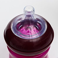 Бутылочка для кормления, 150 мл., широкое горло, цвет розовый