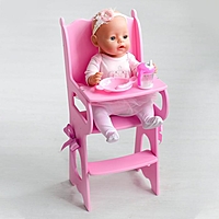 Игрушка детская: столик для кормления с мягким сидением (коллекция "Diamond princess" розовы