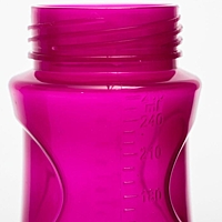Бутылочка для кормления, 260 мл., широкое горло, цвет розовый