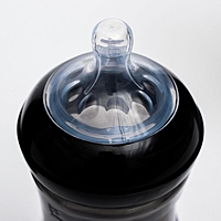 Бутылочка для кормления, 260 мл., широкое горло, цвет черный