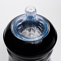 Бутылочка для кормления, 150 мл., широкое горло, цвет черный