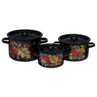 Набор кастрюль "Рябина" 3 предмета: 1,5 л, 2,9 л, 4,5 л