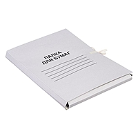 Папка д/бумаг А4 на завязках, 320г/м2, до 200л, белая, картон немелованый