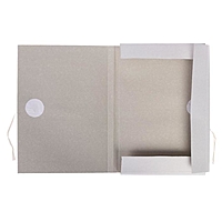 Папка д/бумаг А4 на завязках, 320г/м2, до 200л, белая, картон немелованый