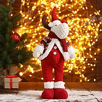 Мягкая игрушка "Олень-пузатик" 12х40 см, красный